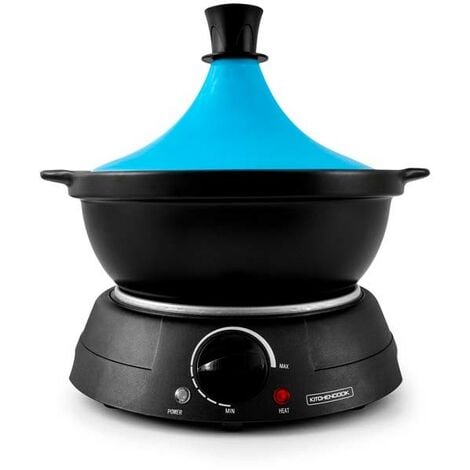 Tajine électrique Avec Pot En Terre Cuite Kjine3 Bleu Kitchencook