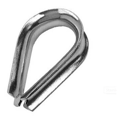 Wire Rope Eyelet Thimble in A4 (T316) Marine Grade Stainless Steel - 3 mm