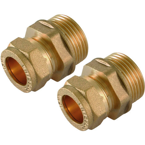 2 x Tesla 10mm Compression x 1/4 BSPT Male Straight Couplers