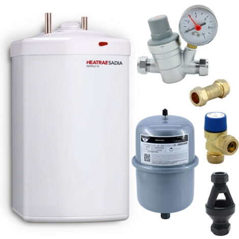Heatrae Sadia - Hotflo 10 Litre Instant Water Heater 50148 u0026 Unvented Kit D  Alternative