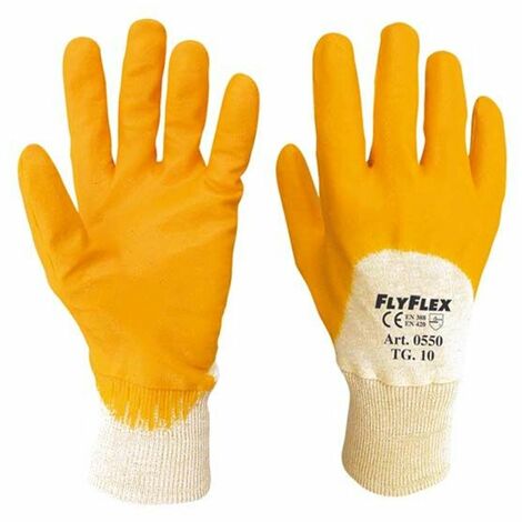 GUANTES AMARILLOS DE NITRILO T.10