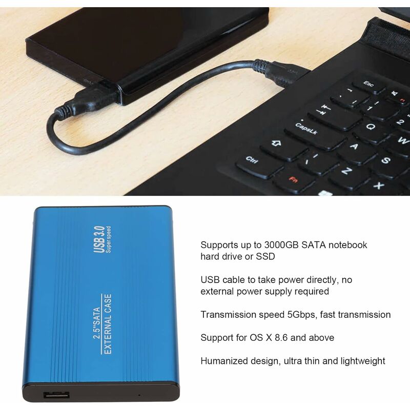 Disque dur externe 2,5 Intenso Memory Case 1 TB USB 3.0 Blanc