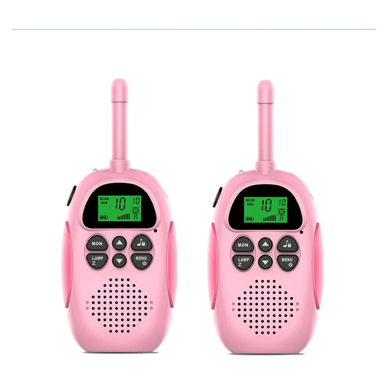 x2 Talkie-walkie Longue Portée 1-3km Radio 16 canaux 446MHz Rechargeable  USB