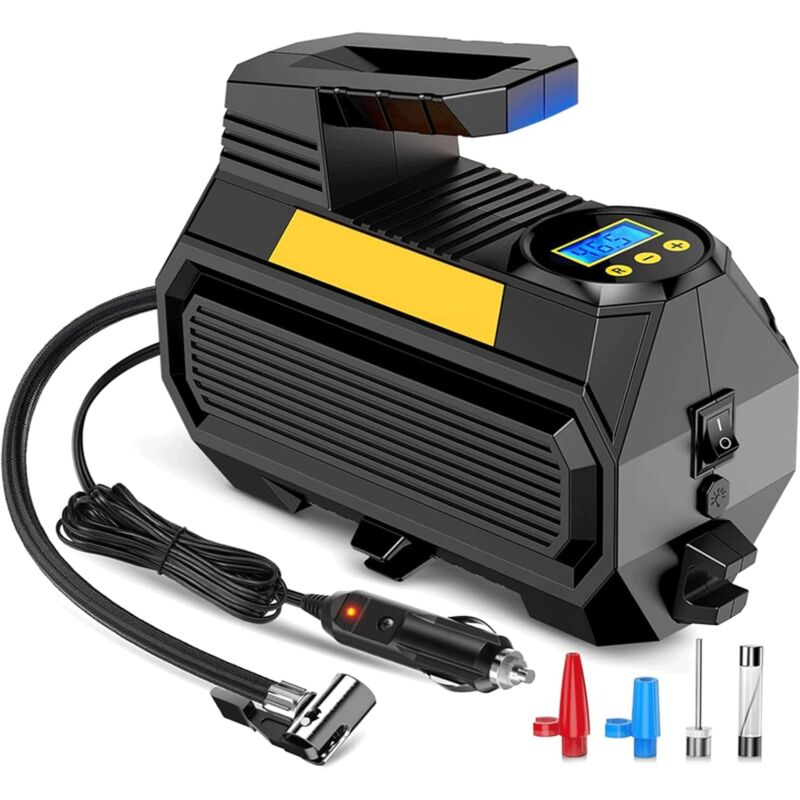 Gonfleur Pneus Sans Fil OneAmg - 150PSI, Batterie 5200mAh, Affichage Digital, Lumières LED