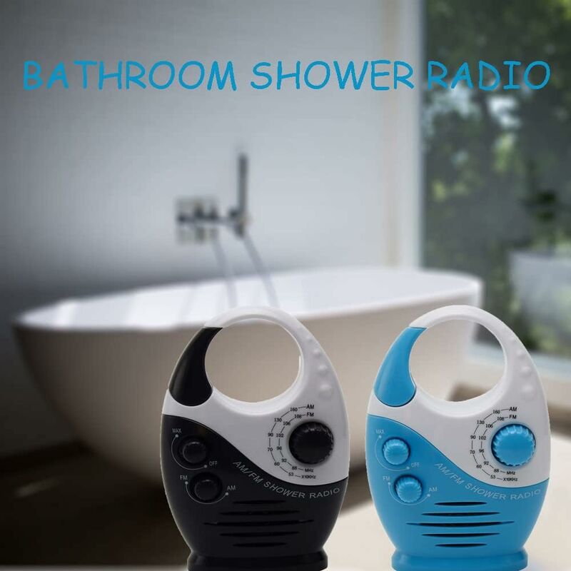 Radio De Douche étanche AM/FM Portable - Poignée De Suspension, Piles AAA, Pour Salle De Bain, Cuisine, Extérieur