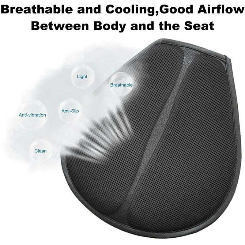 Coussin De Siège Moto En Gel 3 Couches : Confort Ergonomique, Anti-dérapant Et Rafraîchissant Pour Longs Trajets