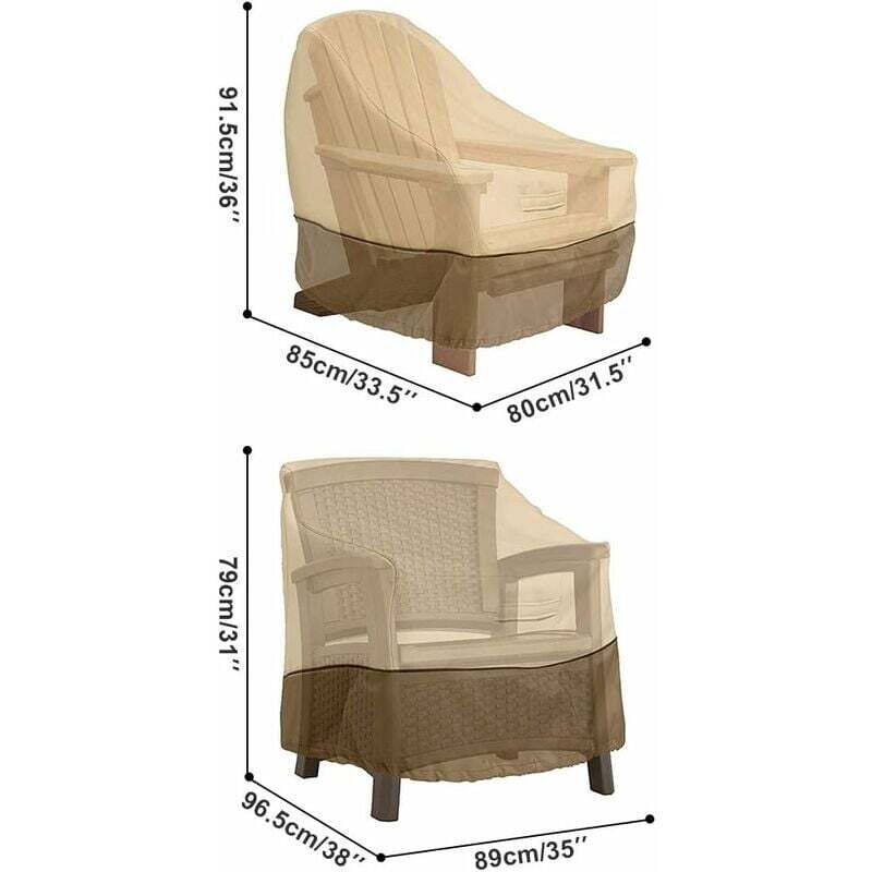 Housse De Protection Pour Chaise Longue Jardin - Tissu Oxford 210D, Imperméable, 200x70x40/75cm, Noir
