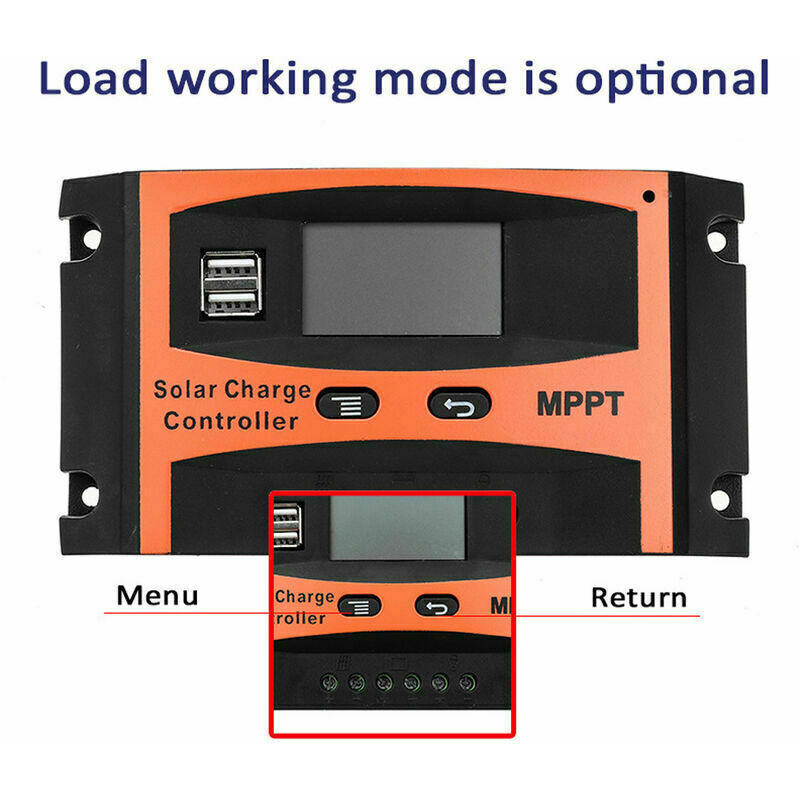 Régulateur Solaire MPPT 60A 12V/24V - Contrôleur Charge Panneau Solaire