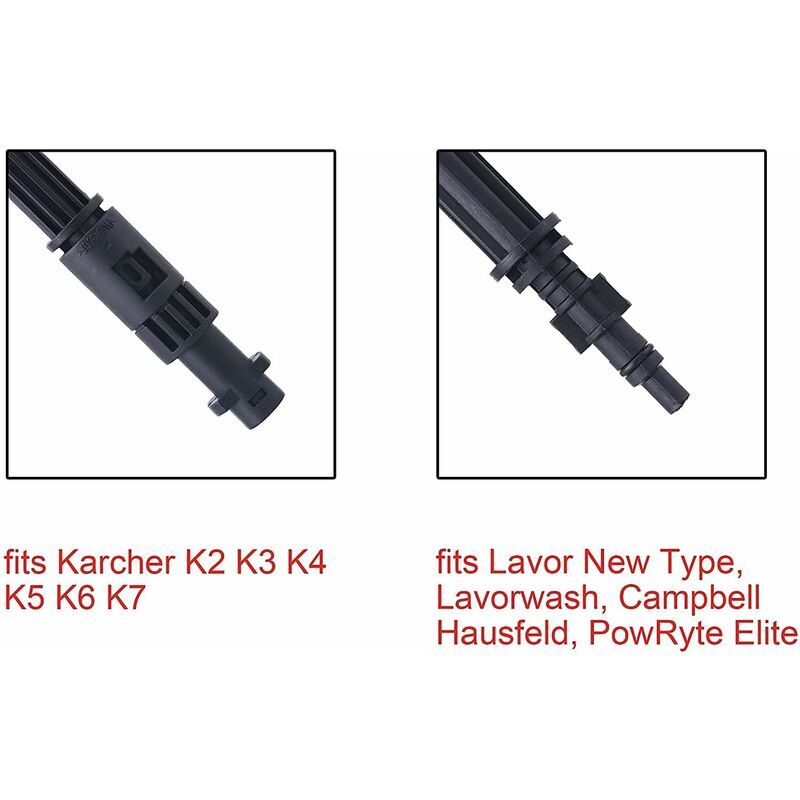 Kit Nettoyage Gouttières Pour Karcher K2 à K7 - Lance Extension Avec 5 Buses - Nettoyeur Haute Pression