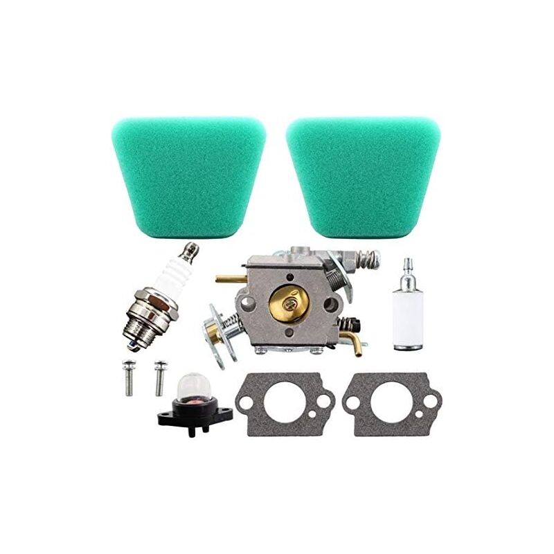 Kit Carburateur + Bougie + Filtre à Air - Pour McCulloch 333, 335, 338, 435, 440, 441 Et Autres Tronçonneuses