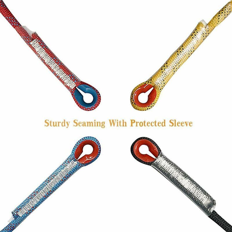 Corde D'escalade Statique Gangying 10mm - 70m Avec 2 Mousquetons - Polyester Renforcé 1500kg - Pour Alpinisme, Sauvetage Et Bateau