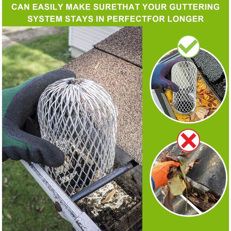 4 Grilles Protection Gouttière Hazrcvr - Aluminium | Anti-Feuilles Et Débris
