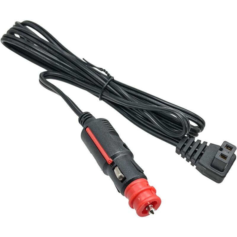 Câble D'extension 12V Pour Glacière électrique - 2m - Prise Allume-cigare Vers Connecteur 2 Broches