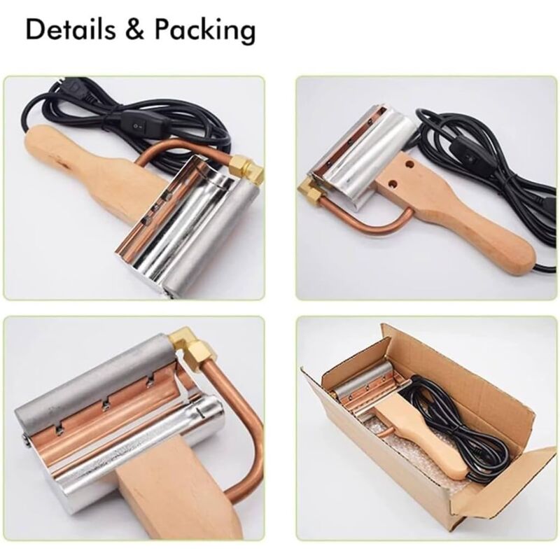 Couteau à Désoperculer Apiculture - Lame Dentelée 28cm En Inox - Manche Bois Pour Extraction Miel