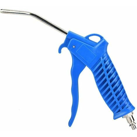 Soufflette Camion Soufflette Pneumatique avec Tuyau de Spirale de 5 mètres Kit de nettoyage de pistolet à air pour camion avec connecteur en T(26mm), Bleu-Guazhuni