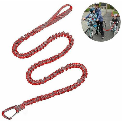 Corde de remorquage pour vélo - 3 m - pour Enfant - Corde de remorquage -  Élastique - avec Crochet de