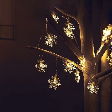 Jaune Guirlande lumineuse clignotante à 10 LED, 1.5m, en forme de