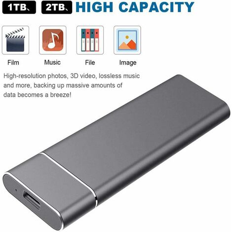 Disque dur externe SSD, SATA, capacit¿¿ de 2 to, 16 to, 32 to, 64 to, 128  to, pour ordinateur Portable