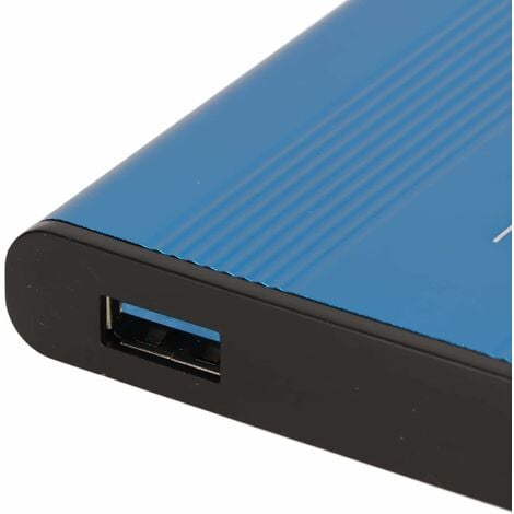 Boîtier de disque dur externe mobile USB 3.0 avec connecteur 2.5 (bleu)2TB