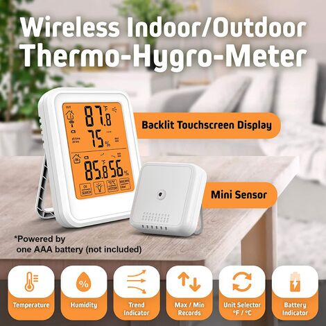 Thermomètre hygromètre analogique intérieur, mini thermomètre hygromètre,  thermomètre Moniteur d'humidité Jauge Moniteur de température Pour la  maison