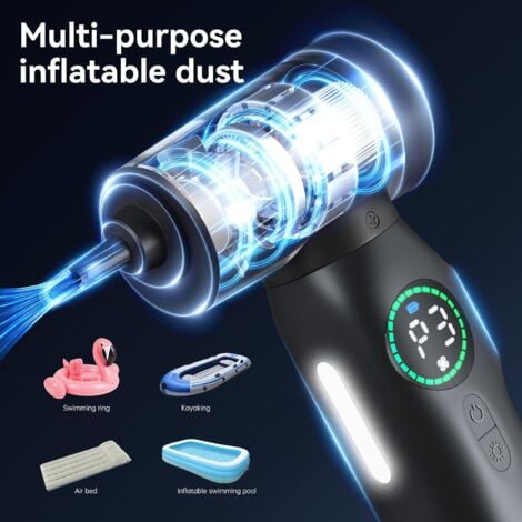 100000 TR/Min Souffleur Air Comprimé,Dépoussiérants Puissants électrique,3 Vitesses 7500 mAh,pour Keyboard Souris PC, Voiture, Canapé,Maison pour pc Animaux domestiques