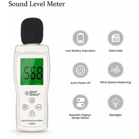 As804 petit sonomètre Digital décibelomètre testeur mesure de bruit outil  de diagnostic de surveillance de décibel