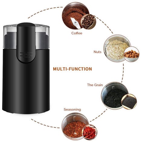 Transformez vos ingrédients en poudre fine grâce au Moulin à Café  Électrique performant - Rotation rapide en