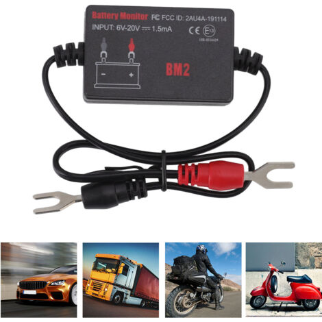 Testeur De Batterie Voiture Bluetooth 12V - Moniteur Temps Réel IOS Android - Pour Auto, Moto, Camping-car