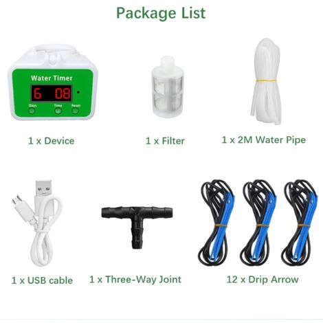 Système Arrosage Automatique Kollea - Programmable 60 Jours USB - Kit Irrigation Goutte à Goutte