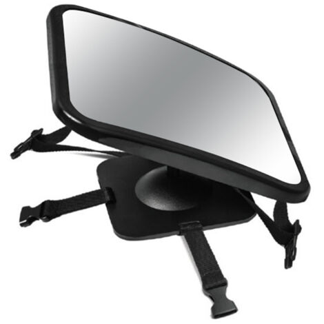 Miroir Bébé Voiture - Rétroviseur Rotatif 360° - Vue Large 13x6,3cm - Clip Universel - Sécurité