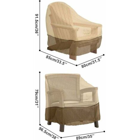 Housse De Protection Pour Fauteuil Jardin - Tissu Oxford 210D Imperméable