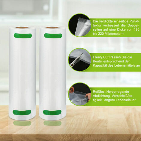 8x rouleaux sous vide sacs sous vide 20 x 600 cm film sous vide film sous vide scellant sous vide + 20x sacs