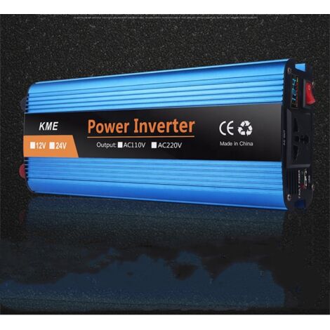 Onduleur Convertisseur 2000W-DC 12V à AC 220V Onduleur- Prise Utilisation universelle internationale de Courant Alternati-Avec affichage LED-Puissance de Pointe 6000W transformateur de Tension
