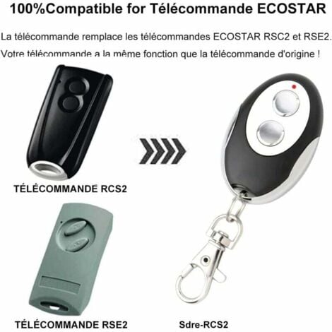 3 Télécommandes TO.GO 2VA Rechange - 433,92 MHz - Compatible RSC2-433