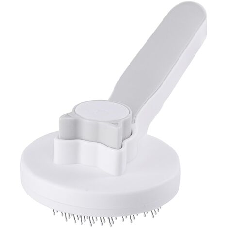 Brosse de toilettage pour chiens et chats, brosse à râteau autonettoyante pour chiens et chats. L'outil de brosse de toilettage pour animaux de compagnie enlève en douceur le sous-poil lâche, les poil