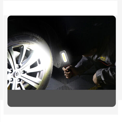 Lampe LED Rechargeable 2-en-1 - Aimant Et Crochet, 360°, 5W COB | Pour Atelier, Camping Et Bricolage