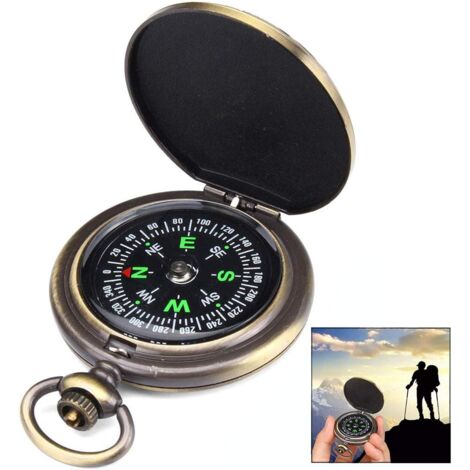 Montre De Poche Boussole En Bronze Vintage - Randonnée - Enfant