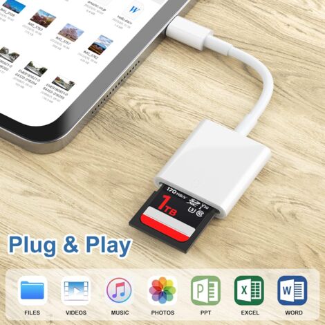 Lecteur De Cartes Mémoire Integral - Double Connecteur USB 3.0 Et USB-C - Compatible MicroSD/SD