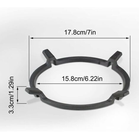 Support Wok Fonte Portable - Pour Cuisinière Gaz - Adapté Casseroles à Fond Plat
