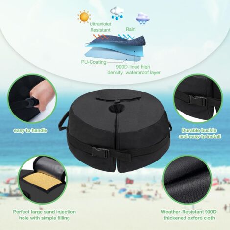 Sac Lest Pour Parasol Jusqu'à 55kg - Tissu 900D Imperméable, Grande Ouverture, Compatible Parasol Déporté/jardin