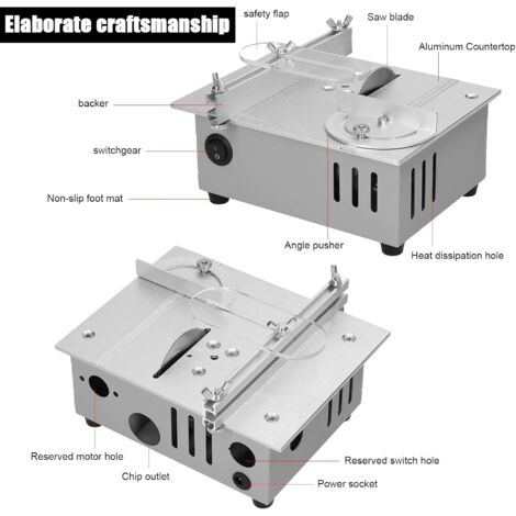 Scie Circulaire De Table 1200 W - Portable, Réglable, Pour Bois Et Acrylique, 4800 Tr/min