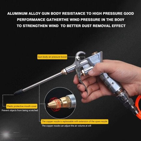 Pistolet à air Soufflette à air comprimé Raccord rapide Soufflettes haute pression Pistolets de soufflage pneumatique
