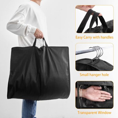 Sac à Vêtements Voyage - Housse Costume Homme Noir - Respirant - 43 Et 60 Pouces