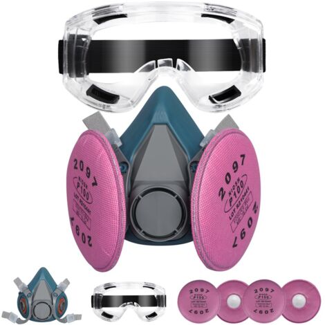 Masque respiratoire à gaz plein réutilisable pour vapeurs organiques et inorganiques, gaz acides