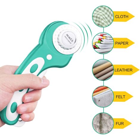 Cutter Rotatif 45mm La Canilla - 6 Lames Incluses Pour Tissu, Scrapbooking, Couture - Idéal DIY Et Artisanat
