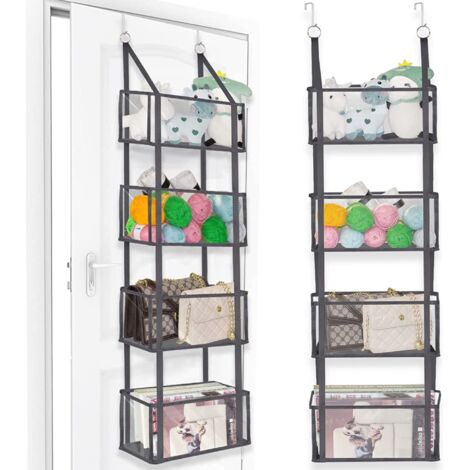 Organisateur De Placard Suspendu 4 étagères - Tissu Non-tissé, Pliable, Bacs Amovibles, Gain De Place