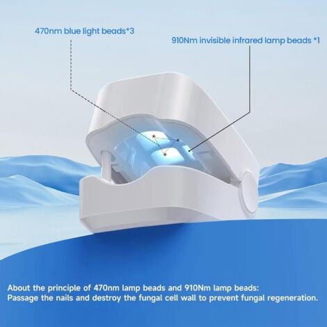 Traitement Laser Mycose Ongles, Mycose Ongles des Pieds Nettoyage et Réparation Ongles, Traitement Champignons Ongles,7 Minutes par Jour - Ne Soyez Plus Gêné