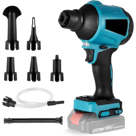 Souffleur-aspirateur Sans Fil 2 En 1 Pour Batterie Makita 18V - 360W - Fonction Soufflage/aspiration/gonflage - Sac à Poussière Inclus - Compatible Outils Makita