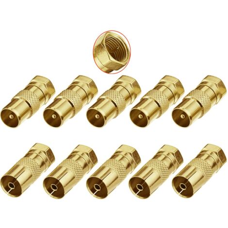 Antenneeindstuk F-stekker PerfectHD 10 stuks F-Adapter Quick Antenneeindstuk F-stekker PerfectHD 10 stuks F-Adapter Quick