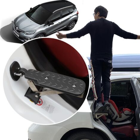Marchepied De Porte De Voiture Pliable Noir - Capacité 250kg - Universel Pour SUV, 4x4, Toit Et Nettoyage